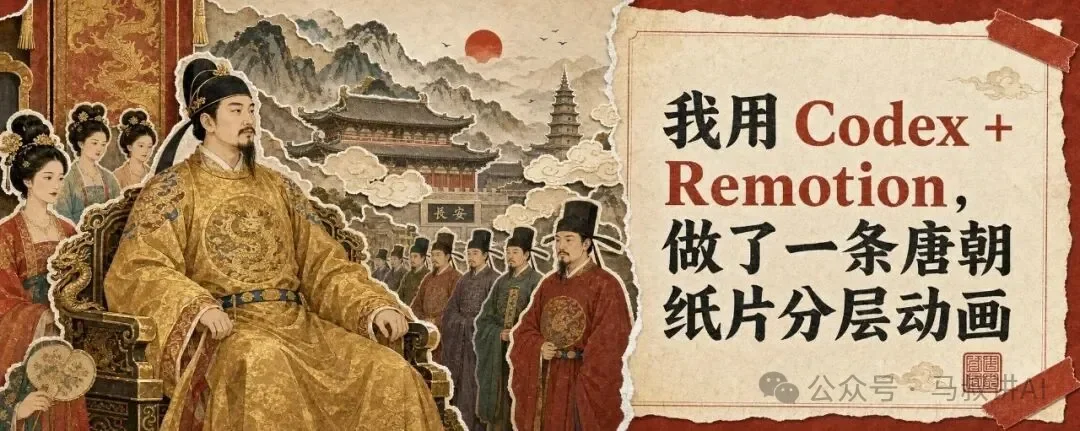 用 Codex + Remotion 做纸片分层动画：一套可复用的 AI 视频工作流