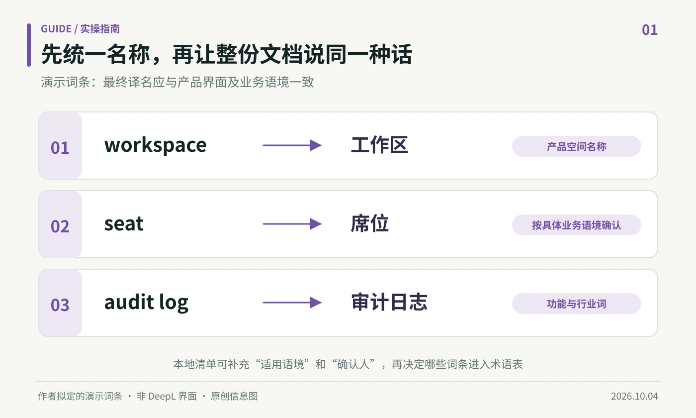 AI翻译总把功能名改掉？我会先做好这张DeepL术语表