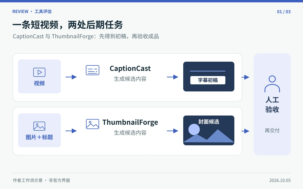 Google Flow能省掉字幕和封面返工吗？我先看这两个工具