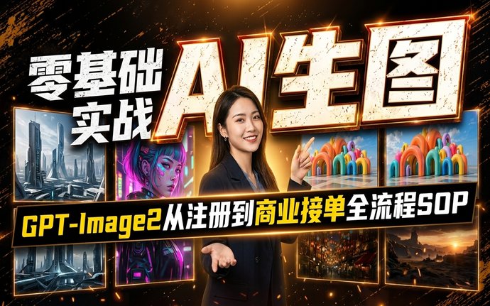AI生图零基础实战教程：GPT-Image2从注册到商业接单全流程SOP