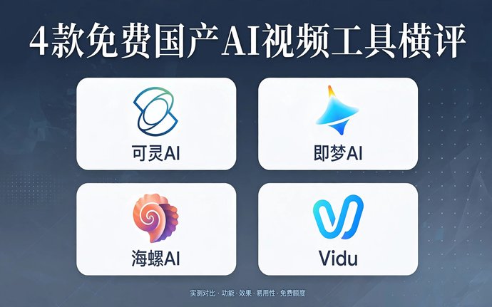 4款免费国产AI视频工具横评：可灵AI、即梦AI、海螺AI、Vidu到底选哪个？