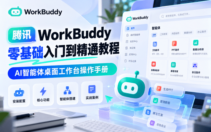 腾讯WorkBuddy零基础入门到精通教程：AI智能体桌面工作台操作手册