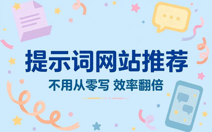 提示词网站推荐封面：5个提示词库效率翻倍