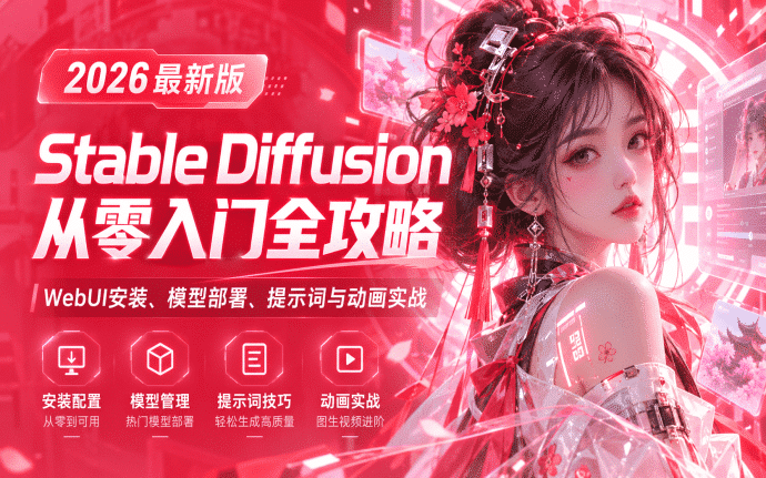 Stable Diffusion从零入门全攻略：WebUI安装、模型部署、提示词与动画实战