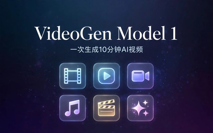 VideoGen发布Model 1：一次生成10分钟AI视频，100万美元免费额度怎么领？